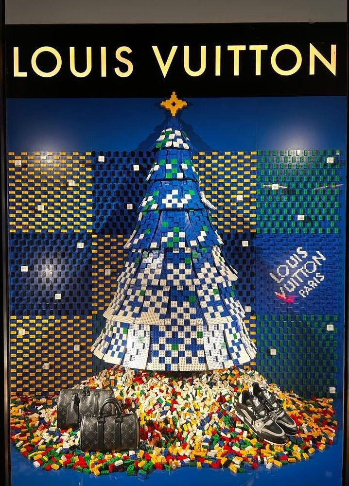 Louis Vuitton and LEGO team up for holiday window and store displays