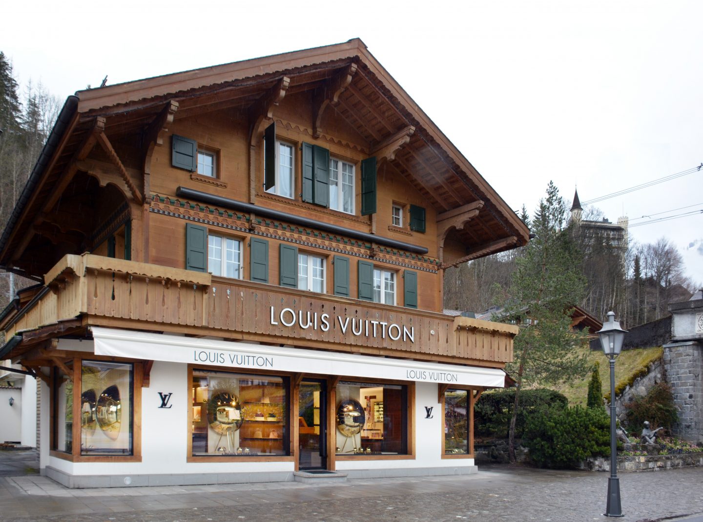 How FUN is this Louis Vuitton store in beautiful Gstaad Switzerland???