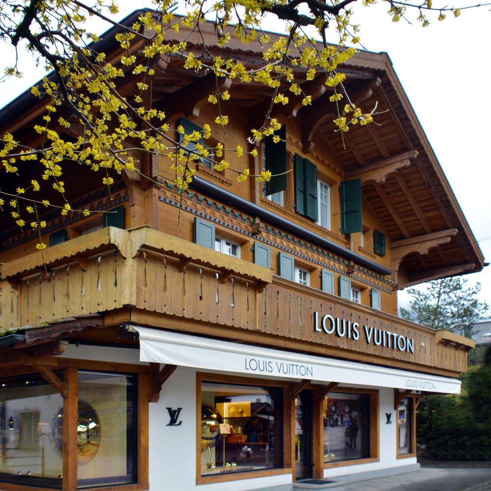 At the Louis Vuitton Store Opening in Gstaad